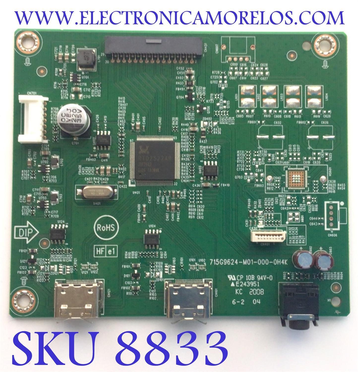 MAIN PARA MONITOR DELL / NUMERO DE PARTE GQICB0DL0050000 / 715G9624-M01-000-0H4K / PANEL LM238WF4 (SS)(G1)